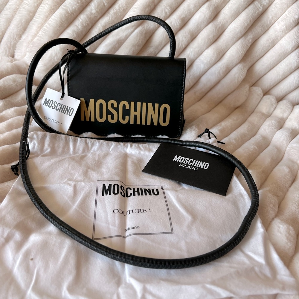 Moschino leather logo mini bag